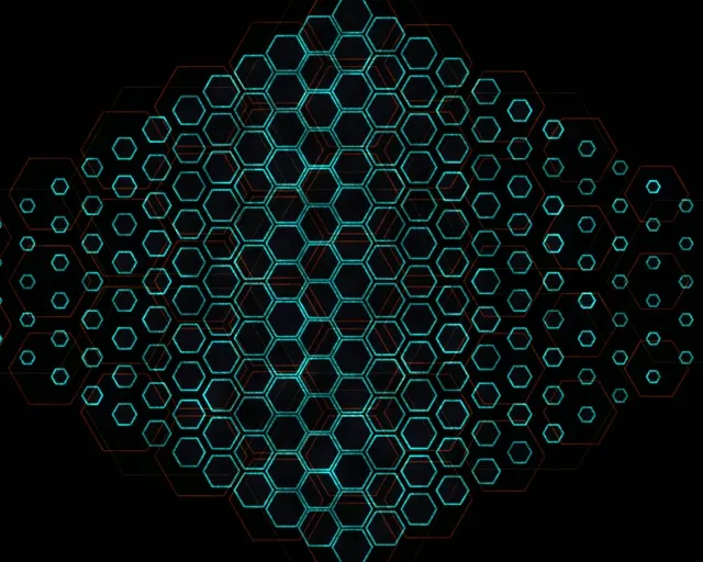 5:4 Industrial | Hexagonal Neon VJ Screensaver 60fps Motion Wallpaper