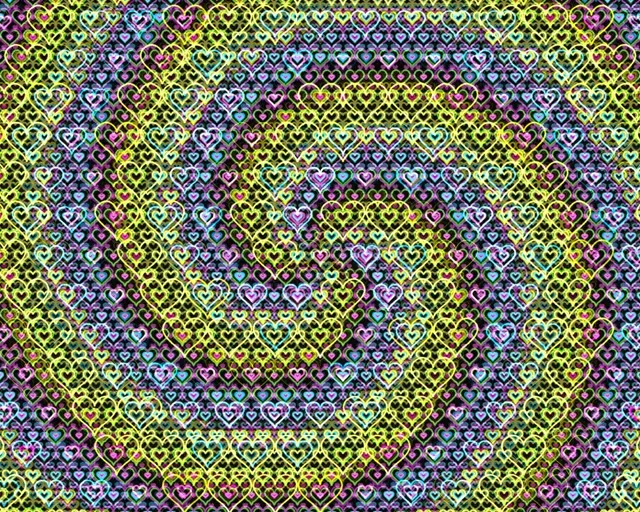 5:4 Industrial | Neon Heart 60fps Screensaver VJ Live Loop