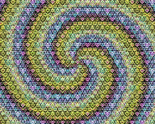 5:4 Industrial | Neon Hearts 60fps Motion Background Live Wallpaper