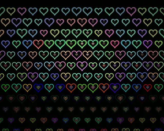 5:4 Industrial | Neon Hearts 60fps Screensaver VJ Wallpaper