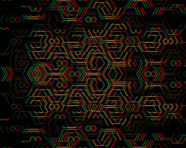 5:4 Industrial | Neon Hexagon 60fps Screensaver VJ Live Wallpaper Motion