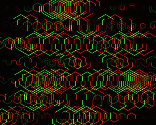 5:4 Industrial | Neon Hexagon 60fps VJ Screensaver Motion Background