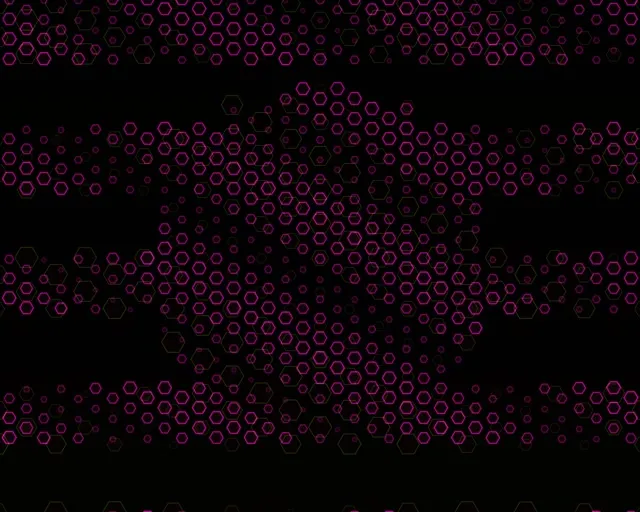 5:4 Industrial | Neon Hexagon Particle Flow 60fps Screensaver Motion Loop