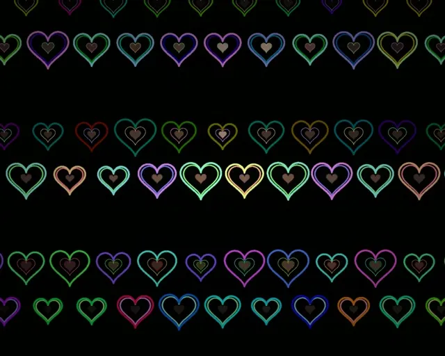 5:4 Industrial | Rainbow Neon Heart 60fps Screensaver Motion Background