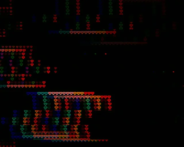 5:4 Industrial | Vibrant hearts animation 60fps screensaver loop