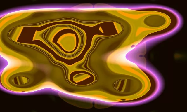 5:3 Extended 60fps Screensaver Neon Tunnel Glowing Butterfly Form Motion Background