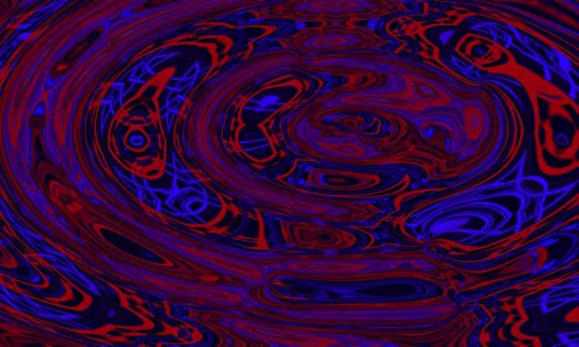 5:3 Landscape 60fps Neon Tunnel Screensaver - Spiraling Blue Pink Kaleidoscope Background