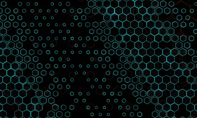 5:3 Wide | 60FPS Cyan Hexagon Screensaver VJ Loop Background for Edits