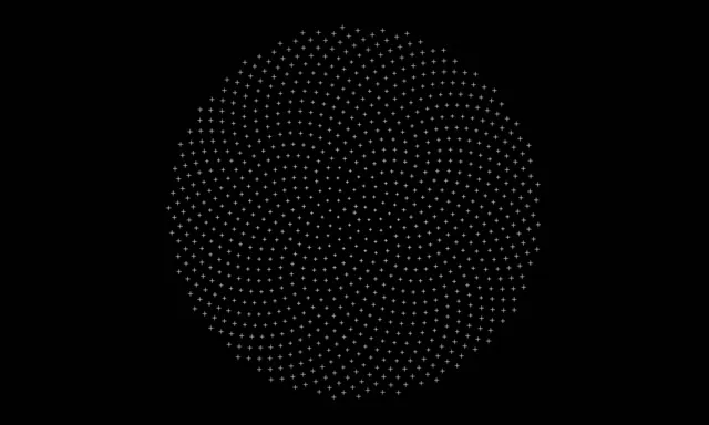 5:3 Wide 60fps Glowing Plus Array Screensaver Motion Background