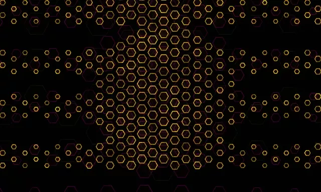 5:3 Wide 60FPS Golden Hexagon Screensaver | Neon Live Wallpaper VJ