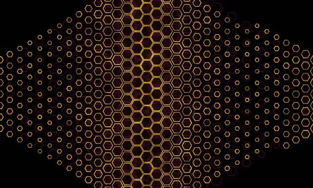 5:3 Wide 60FPS Golden Hexagon Vortex Screensaver | Live Wallpaper