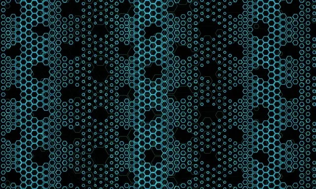 5:3 Wide | 60fps Hexagon Live Wallpaper Screensaver | Cyan Abstract Neon Geometry
