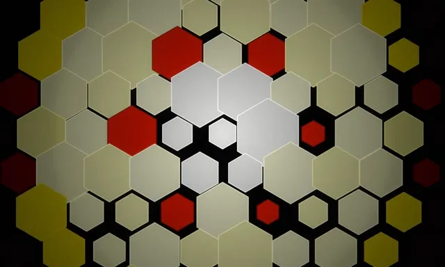 5:3 Wide | 60fps Hexagon Screensaver Motion Loop