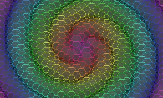 5:3 Wide | 60FPS Hot Pink Emerald Hexagon Morphing Live Wallpaper Screensaver