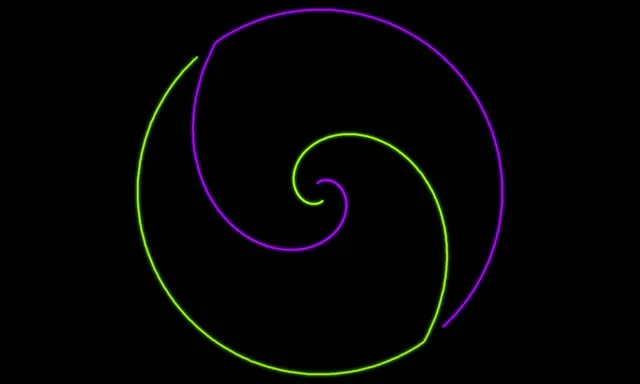 5:3 Wide | 60fps Neon Spiral Screensaver | Live Wallpaper | Abstract Neon
