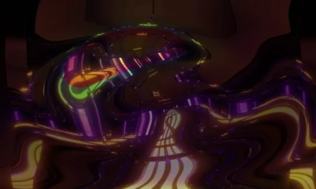 5:3 Wide 60fps Neon Tunnel Vj Loop - Pulsating Purple Diamond Vortex Screensaver