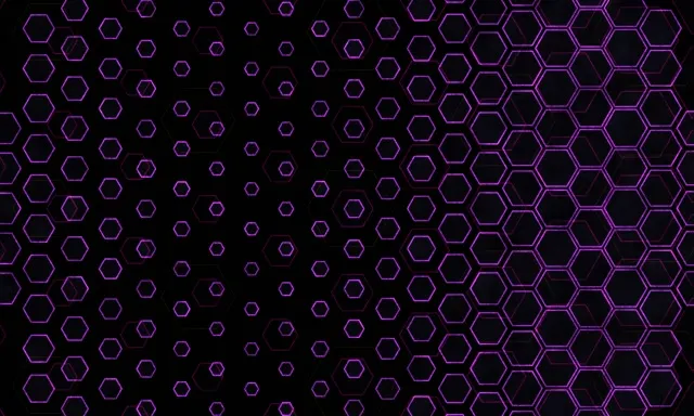5:3 Wide 60fps Screensaver Neon Tunnel Live Wallpaper Purple Hex Pattern
