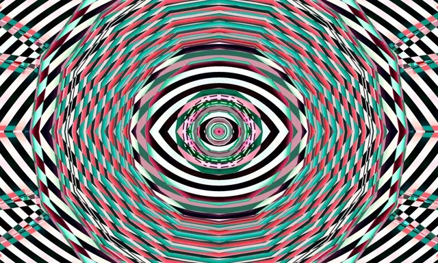 5:3 Wide 60FPS Screensaver Neon Tunnel Motion Background Colorful Eye Portal