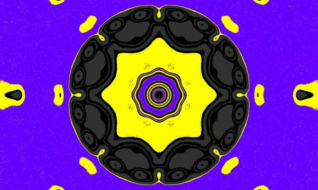 5:3 Wide 60fps Screensaver Neon Tunnel Purple Star Motion Background