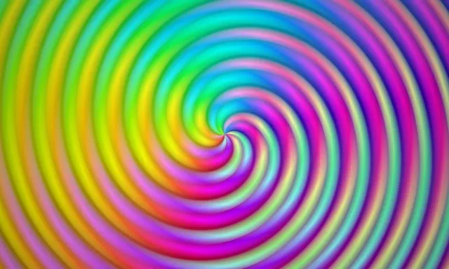 5:3 Wide 60fps Screensaver Neon Tunnel Spiral Gradient VJ Loop Background
