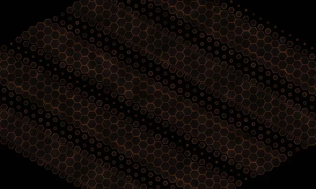 5:3 Wide 60fps Screensaver Neon Tunnel VJ Animation Brown Hexagon Network