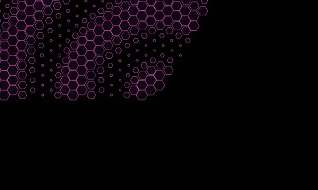5:3 Wide 60fps Screensaver Neon Tunnel VJ Animation Purple Hexagon Cluster