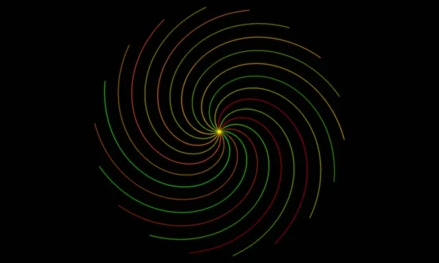 5:3 Wide | 60fps Screensaver Spiral Neon VJ Animation Hypnotic Vortex Loop