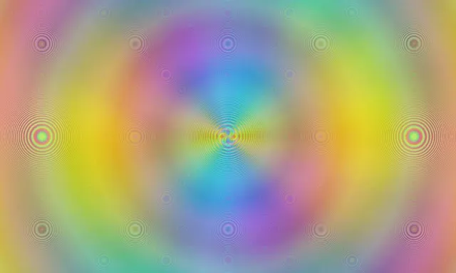 5:3 Wide 60FPS Vortex Screensaver Background - Colorful Radial Expansion Effect