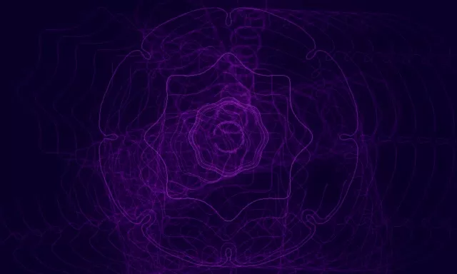 5:3 Widescreen 60fps Screensaver Neon Tunnel Pulsing Violet Lattice Motion Background