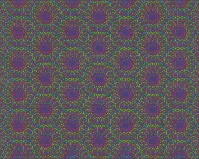 5:4 Industrial 60fps Colorful Hexagon Kaleidoscope Screensaver - VJ Animation