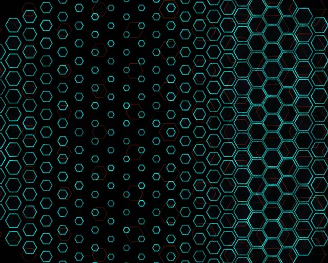 5:4 Industrial 60fps Cyan Hexagon Tunnel Screensaver VJ Animation Loop