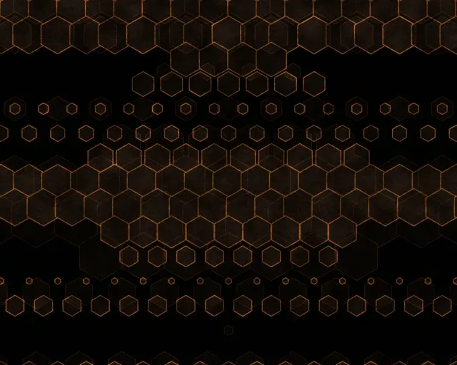 5:4 Industrial 60FPS Golden Hexagon Tunnel Screensaver | VJ Animation Loop