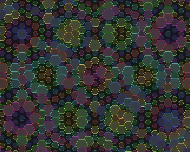 5:4 Industrial 60fps Hexagon Screensaver | Neon VJ Animation Background Loop