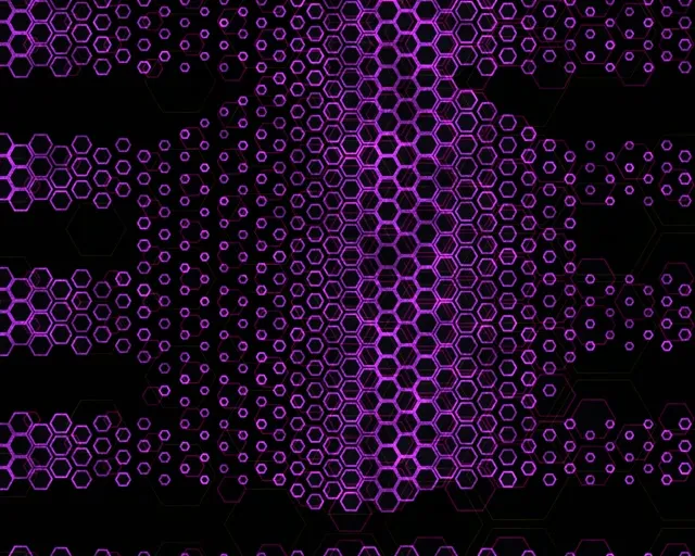 5:4 Industrial | 60fps Hexagon Tunnel Screensaver VJ Animation Neon Purple