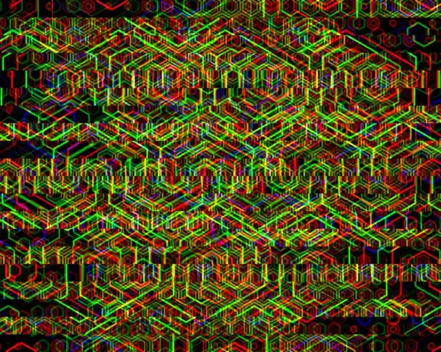 5:4 Industrial 60fps Neon Hexagon Kaleidoscope VJ Animation Screensaver | 3D Effect