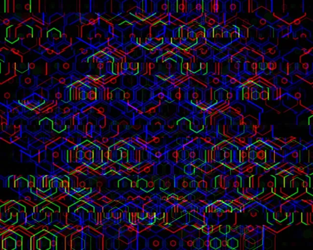 5:4 Industrial | 60fps Neon Hexagon Screensaver VJ Loop