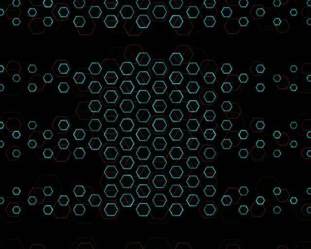 5:4 Industrial 60FPS Neon Hexagon Tunnel Screensaver | VJ Animation Background