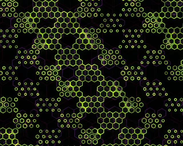 5:4 Industrial 60fps Neon Tunnel Screensaver Live Wallpaper Neon Hexagons