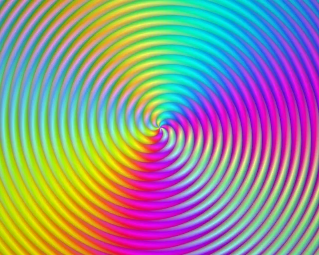 5:4 Industrial | 60fps Rainbow Spiral Screensaver | VJ Animation Neon Vortex