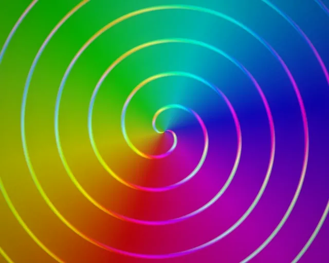 5:4 Industrial 60fps Rainbow Spiral Vortex Screensaver - VJ Animation