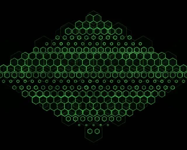 5:4 Industrial 60fps Screensaver Neon Tunnel Live Wallpaper Lime Green Hexagons