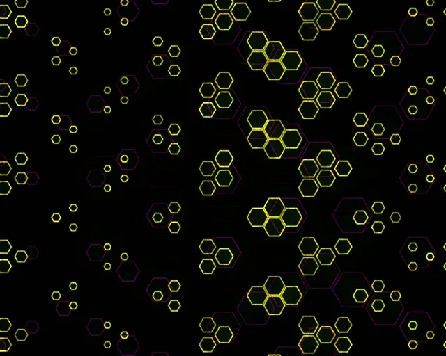 5:4 Industrial 60fps Screensaver Neon Tunnel Motion Background Yellow Hex