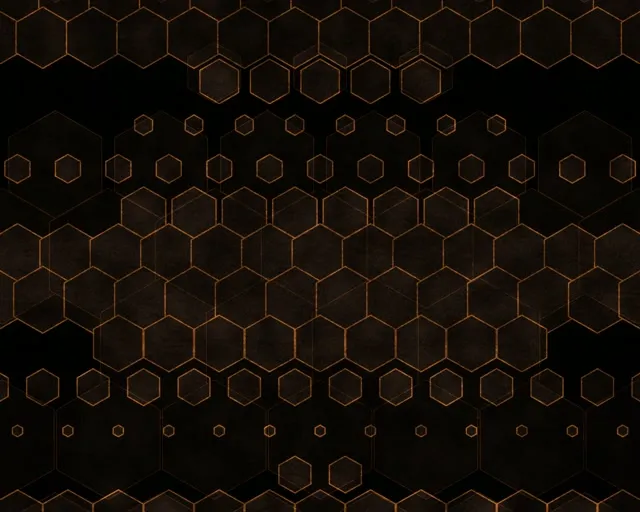 5:4 Industrial 60fps Screensaver Neon Tunnel VJ Animation Gold Honeycomb