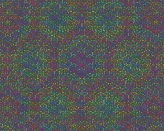 5:4 Industrial 60fps Screensaver | Violet Gold Spiraling Hexagon Motion Edit