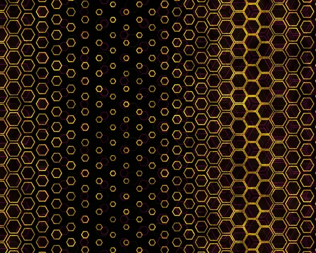 5:4 Industrial Golden Hexagon Pattern 60fps Screensaver | VJ Loop