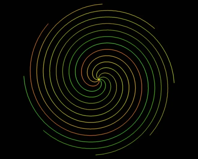 5:4 Industrial Neon Spiral 60FPS Screensaver Motion Background Hypnotic Spin