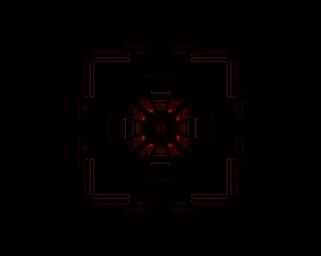 5:4 industrial neon tunnel 60fps screensaver red mandala vj animation