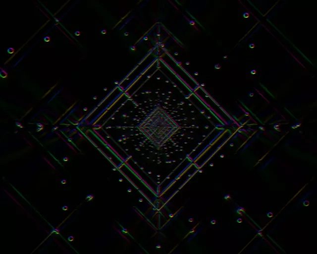 5:4 Industrial neon tunnel 60fps screensaver vj loop cyan geometric
