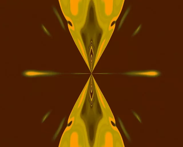 5:4 صنعتی تونل نئون | 60fps صفحه نگهدار | VJLoops vortex متقارن طلایی