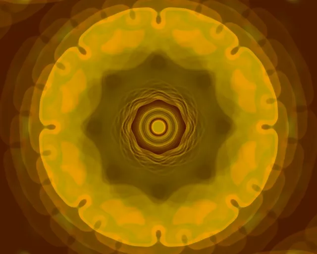 صفحه نمایش محافظ تونل نئون صنعتی 5:4 دایره های متحدالمرکز گردابی 60fps VJ Loop